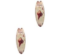 DOITOOL Lot De 2 Décorations Uniques En Bois À Suspendre Pour Planche De Surf Panneau De Plage À Thème Pour Cuisine Et Salle De Bain