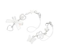 DOITOOL Lot de 2 Dragonnes pour Téléphone Portable Pendentifs Étoile et Nœud, Chaînette Décorative en Perles pour Femmes et Filles, Accessoires Universels pour Décoration et Porte-clés