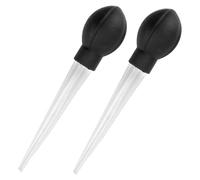 DOITOOL Lot De 2 Extracteurs d'eau pour Pots De Fleurs, Siphon à Soucoupe en Plastique Noir, Grand Format pour Gestion d'eau en Jardinière, Arrosage Précis Et Nettoyage Facile