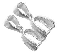 DOITOOL Lot De 2 Fermoirs De Collier En Métal Argenté Pour La Fabrication De Bijoux