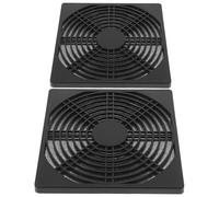 DOITOOL Lot de 2 Filtres Anti-Poussière pour Ventilateur PC Grille de Protection Noire en Plastique Adaptable Multi-Tailles Protection pour Boîtier Ordinateur Ventilation Optimisée