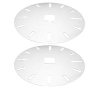 DOITOOL Lot de 2 Gabarits de Défonceuse en Acrylique Cadrans Ronds Transparents pour Horlogerie, Modèles d'Incrustation Circulaires Précis pour Travail du Bois DIY, Pochoirs de Chiffres