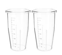 DOITOOL Lot de 2 Gobelets Mélangeurs de Remplacement 650 Ml en Plastique Transparent avec Graduation, Pichet Gradué pour Mixeur, Blender et Préparation de Smoothies, Accessoire Compatible