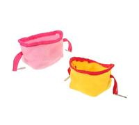 DOITOOL Lot de 2 Hamacs Suspendus pour Cage Nid Douillet et Chaud pour Perruches Calopsittes et Conures Hamac Moelleux en Tissu Doux Couchage D’Hiver Confortable pour Oiseaux et Petits