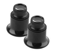 DOITOOL Lot De 2 Loupes De Réparation De Bijoux Loupe 20X De Bijoutier Professionnelle Noire