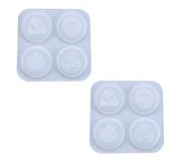 DOITOOL Lot de 2 Moules en Silicone DIY pour Résine Époxy, Symboles Religieux, Moules Flexibles Réutilisables pour Création de Bijoux Artisanaux et Loisirs Créatifs