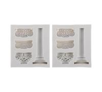 DOITOOL Lot de 2 Moules en Silicone pour Décoration de Gâteaux, Colonnes Romaines Vintage, Flexible et Solide, pour Fondant, Pâte Polymère et Résine, Outils Créatifs pour Pâtisserie