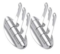 DOITOOL Lot de 2 Patères Pivotantes Triples en Alliage de Zinc Argenté Porte-Manteaux Muraux Compacts Pivots Flexibles pour Salle de Bain la Cuisine et Chambre - Crochet Mural Rotatif