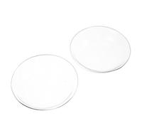 DOITOOL Lot de 2 Plateaux de Cire en Verre Transparent Chapeau, Accessoires pour Brûleurs à Cire Parfumée, Coupelles de Rechange Compatibles Diffuseur D’aromathérapie, Usage Maison Salon