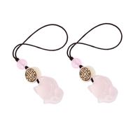 DOITOOL Lot De 2 Porte-clés Pendentifs Téléphone Portable Femme Cordon Décoratif Fil Doux Style Animalier Taille Moyenne Couleur Rose Fox