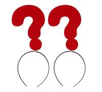 DOITOOL Lot de 2 Serrage-têtes Drôles Design Point D'interrogation en Tissu, Légers et Confortables, pour Fêtes et Accessoires Photo