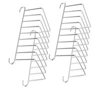 DOITOOL Lot de 2 Supports de Vapeur en Acier Inoxydable 201ss pour Friteuse à Air Chaud, Grille à Résistante la Chaleur, Accessoires de Cuisson Polyvalents pour Four, Panier Vapeur