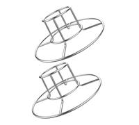 DOITOOL Lot De 2 Supports Ronds à Poulet Rôti en Acier Inoxydable pour Barbecue Extérieur, Grille De Gril Solide Et Pratique, Accessoire pour Cuisson De Poulet BBQ en Plein Air