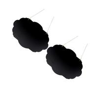 DOITOOL Lot de 2 Tableaux Noirs Décoratifs en Bois Suspendus 20X30Cm Polyvalents Non Toxiques Outils de Peinture Décoration Murale pour Écrire Craie