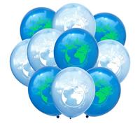 DOITOOL Lot de 20 Ballons en Latex 12 Pouces Bleu, Décoration Anniversaire Bébé, Thème Planètes Carte du Monde, Ornement Fête Créatif et Sûr sans Odeur, pour Mur, Plafond ou Fenêtre