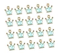 DOITOOL Lot De 20 Boucles D'Oreilles Couronnes Pendentifs En Forme De Breloques Fabrication De Bijoux Accessoires De Mode Perles Couronnes Bracelets Mini Couronnes Artisanat