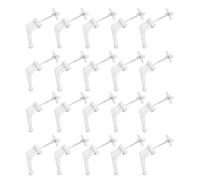 DOITOOL Lot de 20 Crochets de Fixation Universels pour Radiateur, Supports Muraux en Plastique Blanc, Petits Crochets Métalliques Robustes pour Salle de Bain, Garage et Rangement