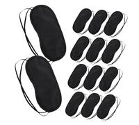 DOITOOL Lot de 20 Masques de Sommeil Noirs Légers en Polyester Mousse et Tissu Non Tissé, Bandeau Élastique Confortable pour Camping et Trains, Masque Doux Peau et Blocage de Lumière