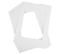 DOITOOL Lot de 20 Passe-partout de Cadre Photo Blanc en Papier Prédécoupé pour Montage et Présentation D'œuvres D'art et Photos, pour Expositions et Albums Familiaux