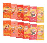 DOITOOL Lot De 24 Enveloppes Rouges Pour Le Nouvel An Lunaire 2024 Décorations Du Nouvel An Chinois Enveloppes Rouges Pour Espèces Pour L'Année Du Dragon Motif