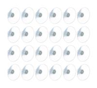 DOITOOL Lot de 24 Ventouses Transparentes à Vis en Pvc Ø 40 Mm Écrou Moleté, Support à Ventouse pour Verre, pour Salle de Bain et Organisation, Crochet Utilitaire Réutilisable
