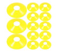 DOITOOL Lot de 25 Cônes D'entraînement de Football Jaunes, Cônes en Plastique Plats pour Exercices D'agilité, Équipement Sportif pour Entraînement Intérieur et Extérieur,