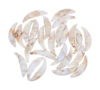 DOITOOL Lot de 25 Pendentifs Breloques Plastique Forme Dent de Loup 40X10 MM pour Bracelets Charme, Collier Pendentif DIY Accessoires Bijoux Ethniques Halloween Costume