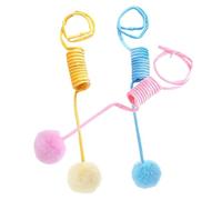 DOITOOL Lot De 3 Balles pour Chat en Peluche Ressort Multicolore, Jouet Interactif Et Léger, Diamètre Petit, Adapté pour Jouer en Intérieur Et Stimuler Les Chats Adultes Et Chatons
