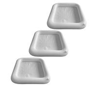 DOITOOL Lot de 3 Bars à Glace Gonflables Porte-Boissons et Bac à Glaçons Flottants pour Piscine Plateau Isotherme pour Buffet Salades et Boissons Accessoire Fête en Plein Air