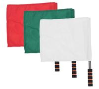 DOITOOL Lot de 3 Drapeaux D’arbitre Manuels en Acier Inoxydable, 3 Couleurs, Drapeaux de Signalisation pour Match et Compétition Sportive, Accessoires Portables pour Supporteurs