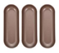 DOITOOL Lot de 3 Moules à Hot-dogs Antiadhésifs en Acier Inoxydable pour Four, Moules à Longs Rectangulaires, pour Cuisson Maison et Toasts, Faciles à Nettoyer, Usage Quotidien et Festif