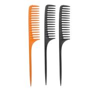 DOITOOL Lot de 3 Peignes de Coiffeur à Dents Larges en Pp Noir et Marron, Design Élégant et Résistant, pour Coiffer Cheveux Bouclés et Créer Diverses Coiffures