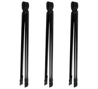 DOITOOL Lot de 3 pinces à bûches en fer pour foyer extérieur : pinces à charbon de bois à long manche, robustes, pour barbecue, feu de camp, barbecue et outils de manipulation du bois de