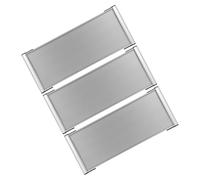 DOITOOL Lot de 3 Plaques Signalétiques Vierges en Alliage D'aluminium Double Face 12 X 30 Cm pour Porte et Mur de Bureau, Plaque Nominative Suspendue Adaptée la Signalétique