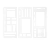 DOITOOL Lot de 3 pochoirs de journal - Modèles de planificateur en plastique - Modèles de journalisation faits main pour carnets, scrapbooking, peinture, bricolage, écriture, lecture, journal