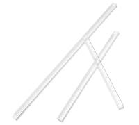 DOITOOL Lot de 3 règles transparentes pour les mathématiques, la géométrie, les artistes, les étudiants, les ingénieurs, la mesure précise pour l'art, l'architecture