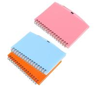 DOITOOL Lot de 3 Sets de Carnets à Spirale A6 Stylo, Petits Cahiers Scolaires en Papier Ligné, Couleurs Bleu, Orange et Rose, Cahiers de Notes Pratiques pour Bureau, École et Prise