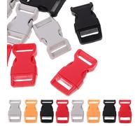 DOITOOL Lot de 30 Boucles en Plastique Coloré 15 MM Boucles à Dégagement Latéral pour Sangle Plastique Bracelets Paracorde et Accessoires Paquet Usage Randonnée Couleur Aléatoire