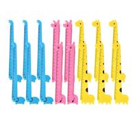 DOITOOL Lot de 30 Règles Girafe en Plastique, Fines et Légères, Faciles à Transporter, Style Dessin Animé Apparence Attrayante pour Élèves et Bureau Couleur Aléatoire Plusieurs styles