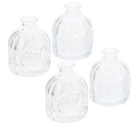 DOITOOL Lot de 4 Bocaux à Arômes en Verre 100ml pour Diffuser Parfum et Huiles Essentielles, Accessoires Décoratifs pour Aromathérapie et Présents de Mariage