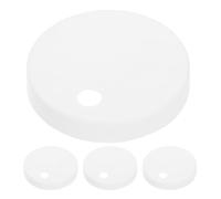 DOITOOL Lot de 4 Caches-Boulons de Toilette en Plastique Blanc 60 MM Accessoires de Fixation pour Abattant Wc Capuchons de Rechange Étanches pour Vis de Plancher Salle de Bain et