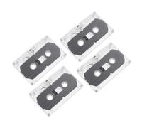 DOITOOL Lot de 4 Cassettes D'enregistrement Audio Vierges 30 pour Projets DIY Vintage, Boîtier Transparent, Compatibles Usages Pédagogiques et Messages Vocaux