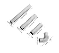 DOITOOL Lot De 4 Coudes En Acier Inoxydable Pour Cheminée Raccords De Cheminée Coudes Rallonges Argent