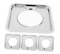 DOITOOL Lot De 4 Couvercles De Cuisinière Bac De Récupération De Brûleur Plaque De Protection De Cuisinière À Gaz Poêle De Brûleur De Cuisinière À Gaz Poêles De Récupération De