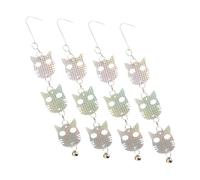 DOITOOL Lot de 4 Disques Réflecteurs pour Jardin de Tête de Chat Dispositifs Anti-Oiseaux d'Extérieur Protection Balcon et Potager Matériaux Solide et Haute Résistance