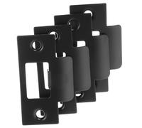 DOITOOL Lot de 4 gâches de porte noires en acier inoxydable pour renforcer la sécurité de vos portes