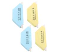 DOITOOL Lot de 4 Gommes à Dessin Multi-Angles en Caoutchouc Douc Gomme Mie Résidus pour Croquis Précis Kit de Bleu et Jaune Matériel de Dessin pour Étudiants et Artistes Professionnels