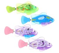 DOITOOL Lot De 4 Jouets Électriques pour Chat De Poissons Nageurs LED, en Abs Solide, Couleurs Variées, Jouets Interactifs pour Chats D’intérieur
