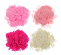 DOITOOL Lot de 4 Paquets de Confettis en Papier de Cœur Pailletés Couleurs Profond Rose Rose Chair et Blanc Crème 15G Chacun Décoration Mariage Saint-Valentin Anniversaire et Fêtes