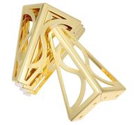 DOITOOL Lot de 4 Pieds de Meubles en Métal Doré Titanium Triangulaires 15 Cm - Rehausseurs Robustes à Visser pour Canapé, Armoire, Table Basse et Lit - Pieds Modernes, Résistants